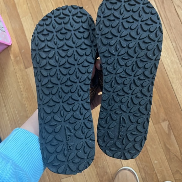 Clarks Brown Leather Sandals - Picture 2 of 2